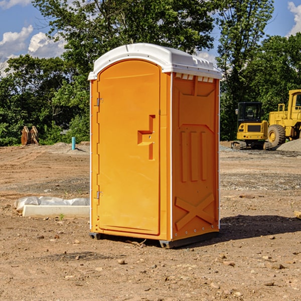 how often are the portable toilets cleaned and serviced during a rental period in Brooks OR